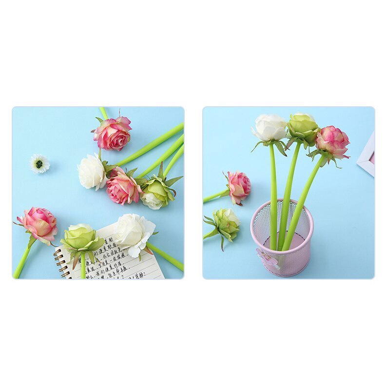 2 Piece Rose Flower Soft Gel Pen | Shopee Philippines