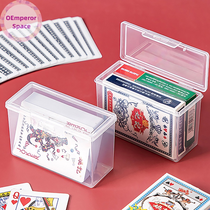 OEmperor New Transparent Plastic Boxes Playing Cards Container PP