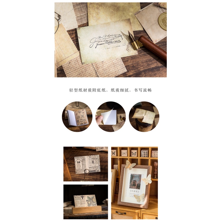 Midoo 40pcs/lot A Brief History of Books Vintage Letter Newspaper ...