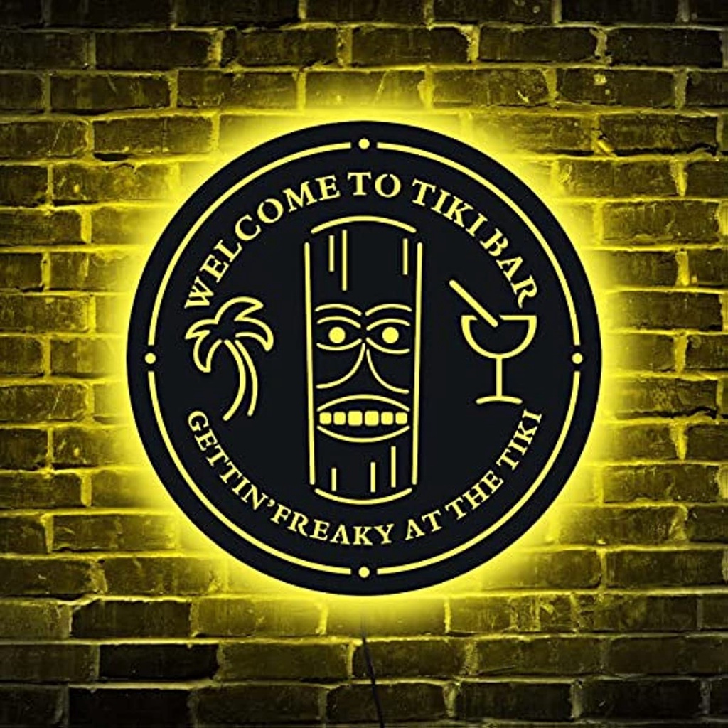To Tiki Bar Neon Sign Light Personalized Your Name Est Year