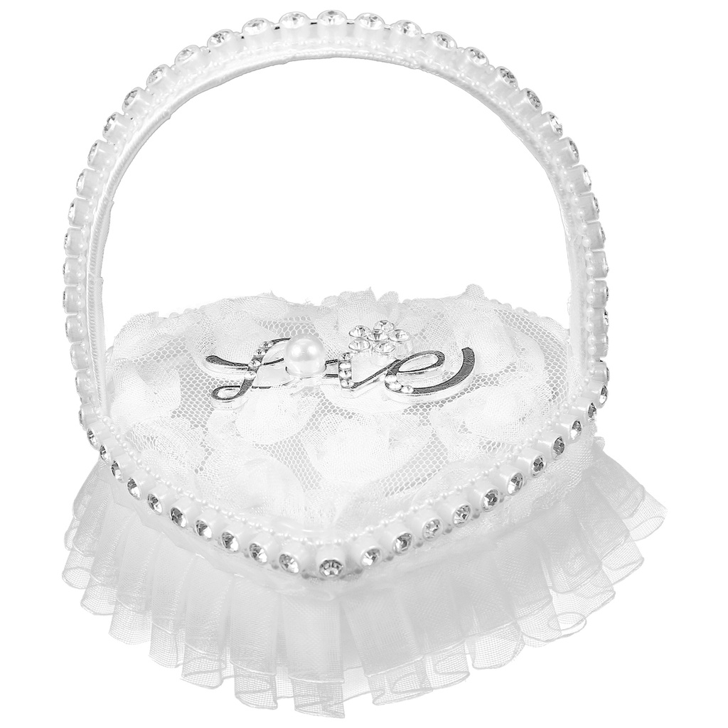 [READY STOCK] Wedding Ring Bearer Pillow Ceremony Lace Rustic Decor