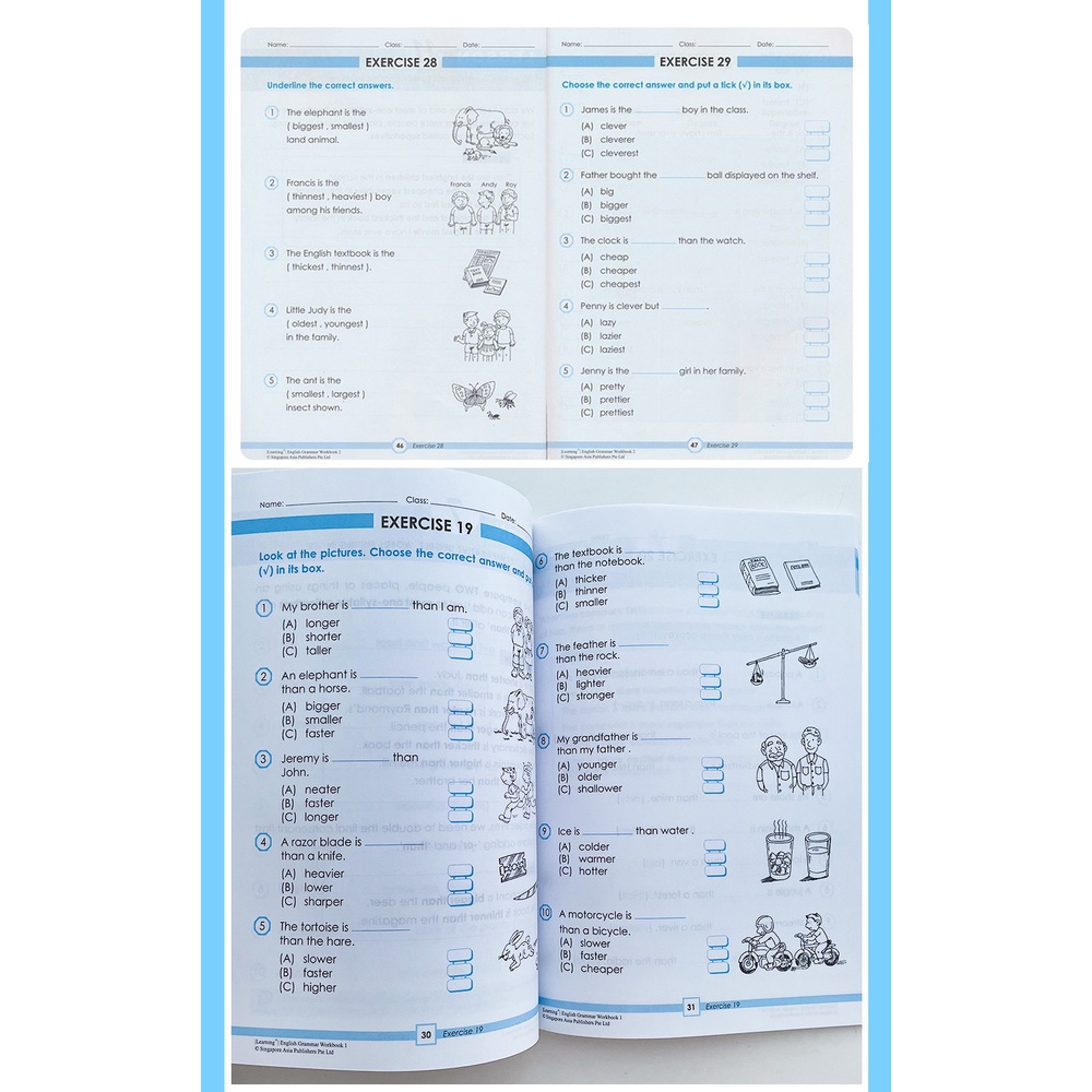 6Books SAP English Grammar Workbook for Children Singapore Exercise ...
