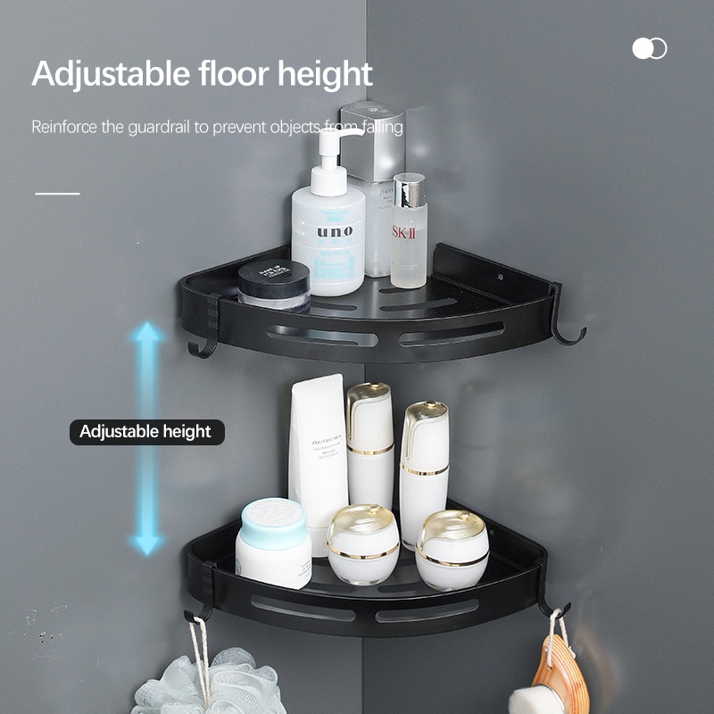 MGL Bathroom stand aluminum alloy shelf corner shelf bathroom soap ...