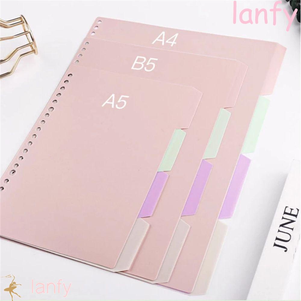 4 Pcs Multicolor Binder Dividers - B5 Size Index Tabs For School & Office