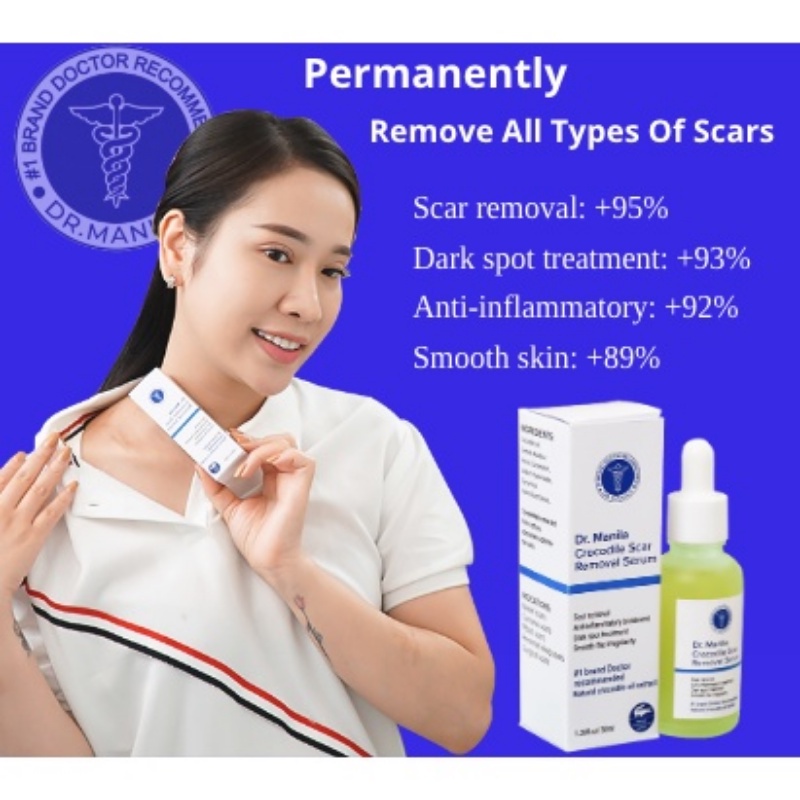 Dr.Manila Crocodile Scar Removal Serum/ Effective Scar Removal Cream Scar Gel Old Scars Acne