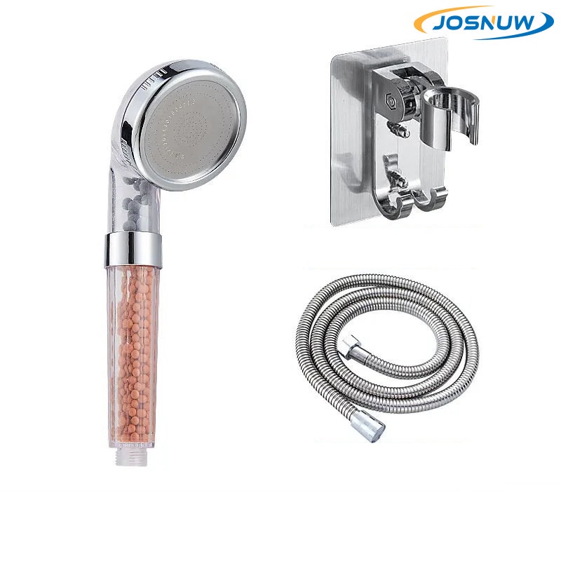 Bathroom 3in1 Shower Head Hose Set Handheld Rain Shower Negative Ion