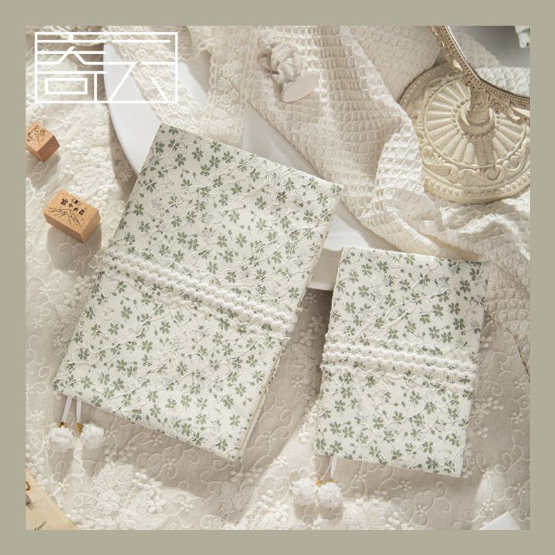 Green Sleeve Fabric Art Bookcase Gentle and Fresh Fabric Face Booksuit