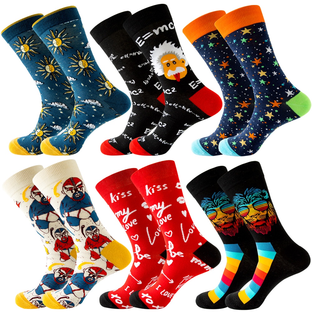 Spring New Celebrity Men's Socks Star Women's Socks Animal Socks ...