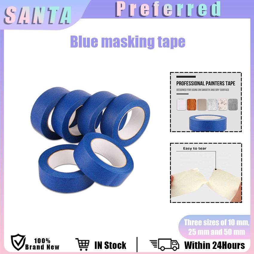 10mm/25mm/50mm x 20M Blue Painter's Tape Practical DIY Traceless ...