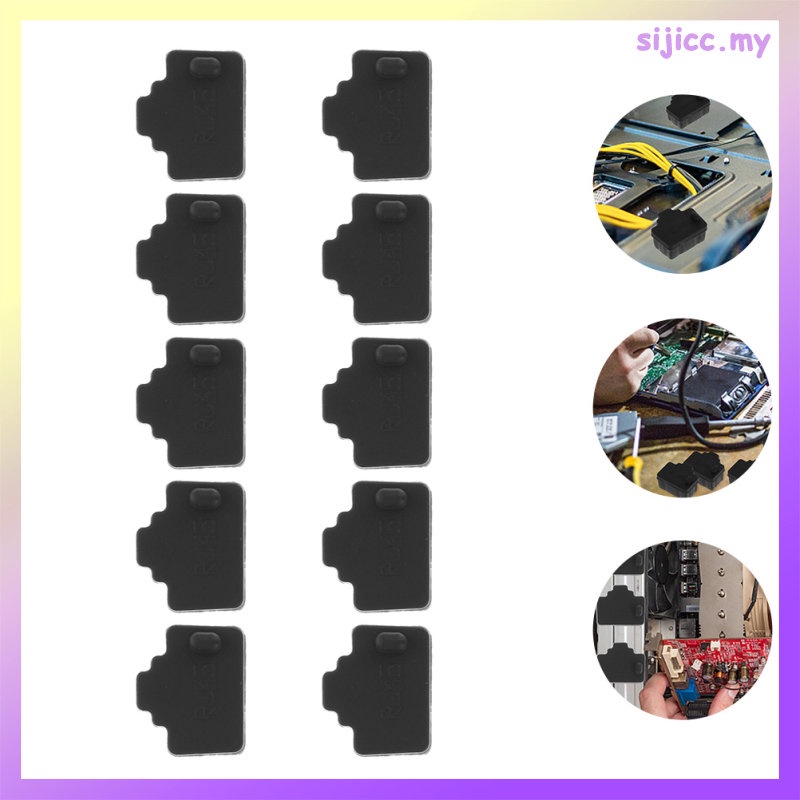 50 Pcs Dust Cover Gigabit Ethernet Port Jack Network Rj45 Plug Silica ...