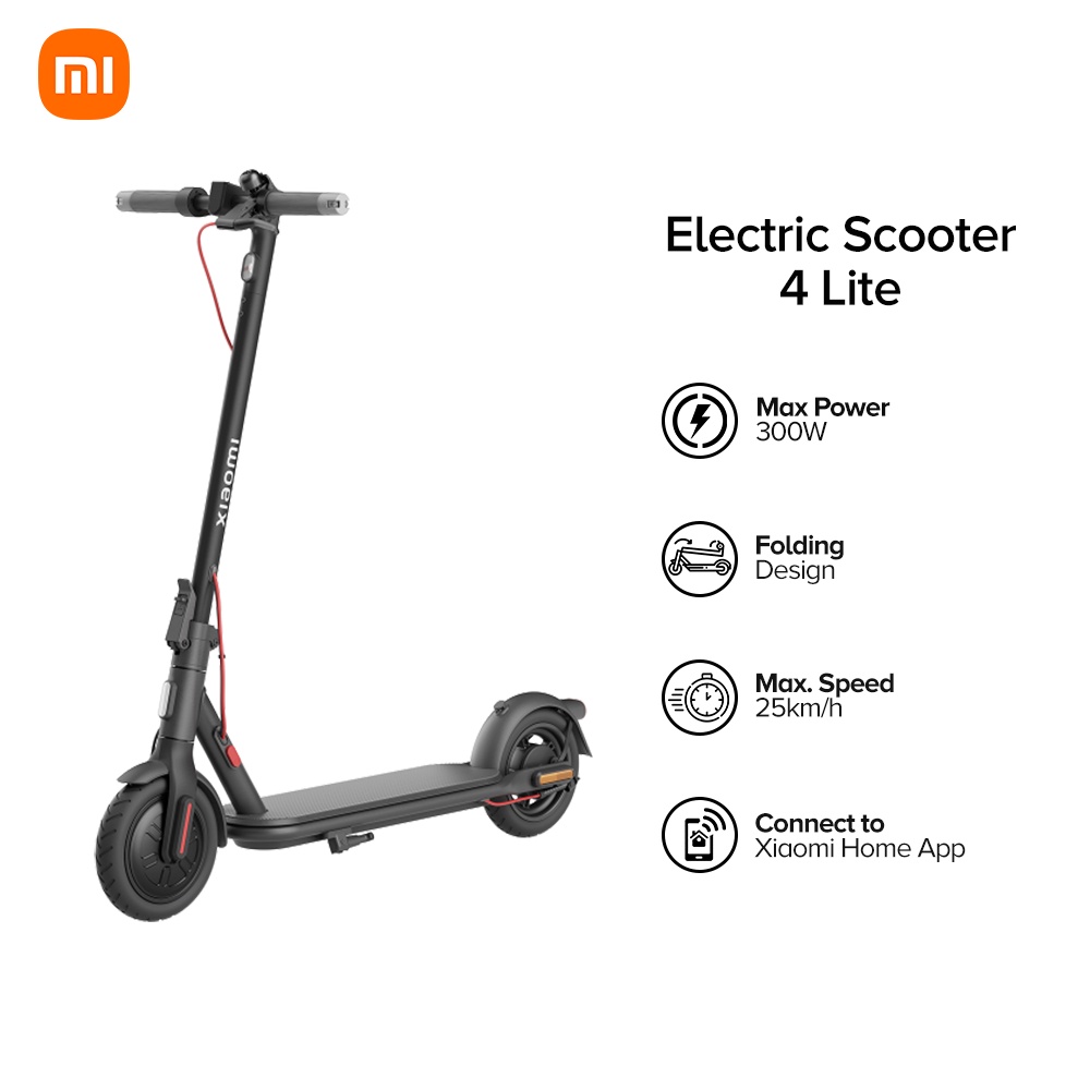 Xiaomi Electric Scooter 4 Lite Maximum Power 300W Dual Brake System