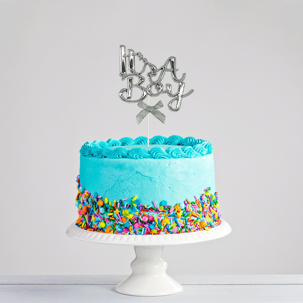 GIO Baby Girl & Boy Cake Toppers Baby Shower, Newborn Gender