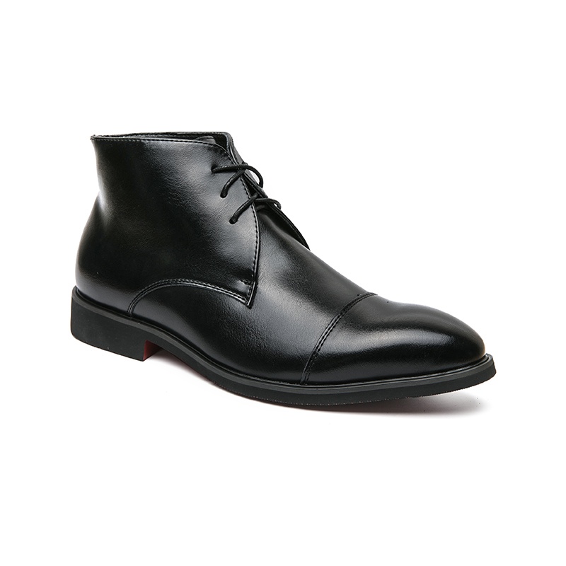 Men's Black Boots Vintage Retro Ankle Party Casual Classics Lace up