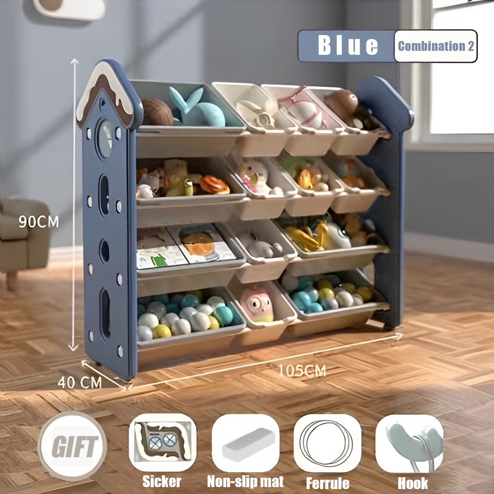Children's Bookshelf Multifunctional Toy Storage Rack Children's