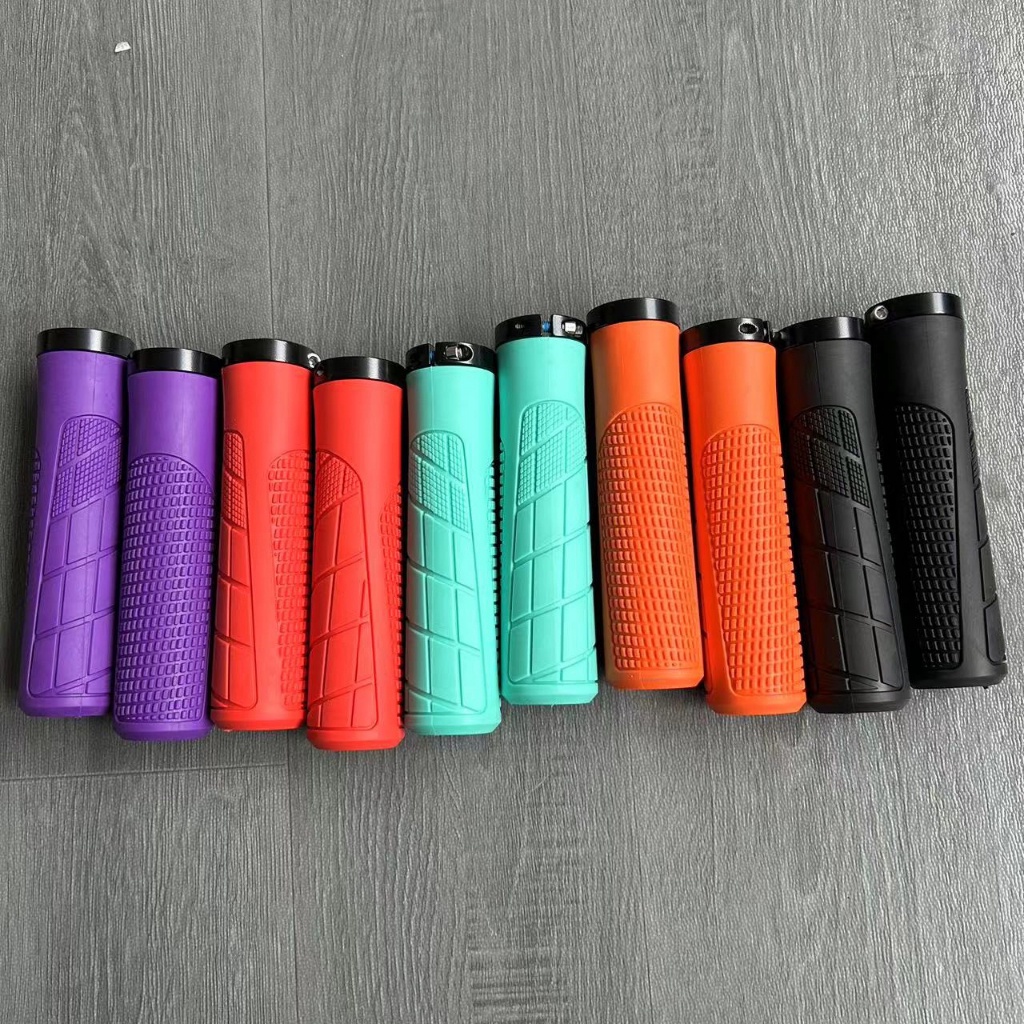 Bike Grip Handle Mtb Grips Rubber Shock Absorption Handle Grip Lockring ...