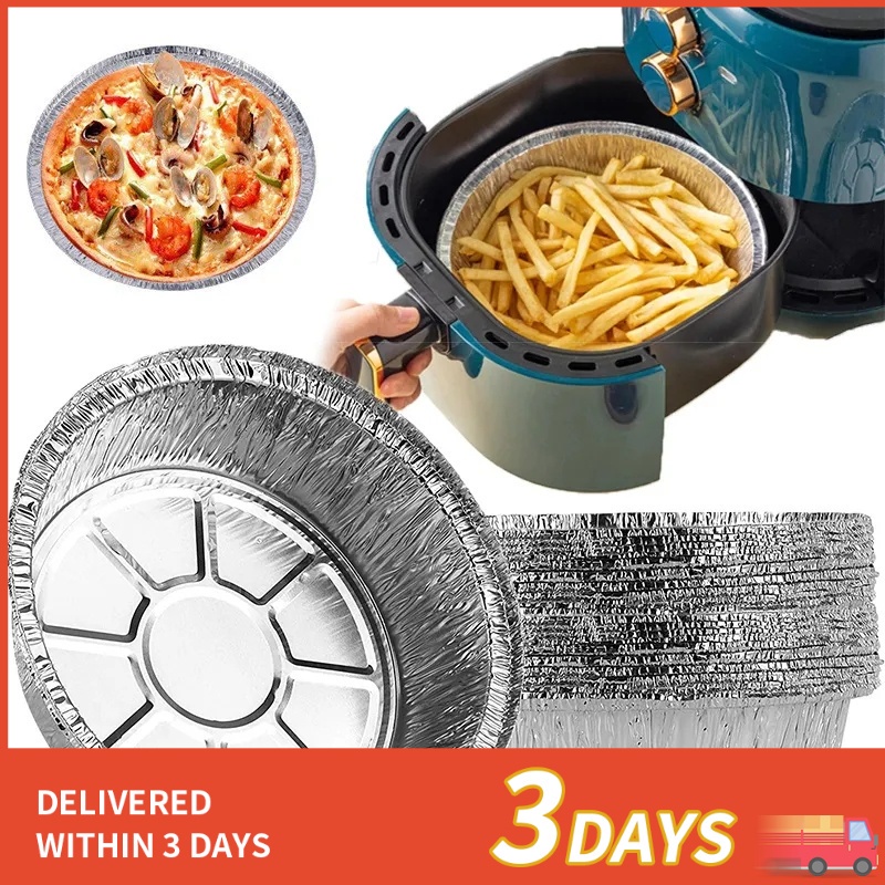 10/50Pcs Air Fryer Oil Foil Disposable Paper Pan/BBQ Food Tray