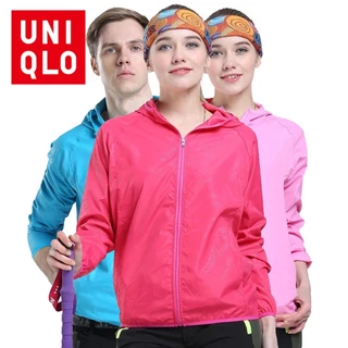 COD Uniqlo Sun Protection Jacket Men Plus Size With Hooded Windbreaker  Loose Fat Men's Outdoors Thin Breathable Quick-drying Jacket