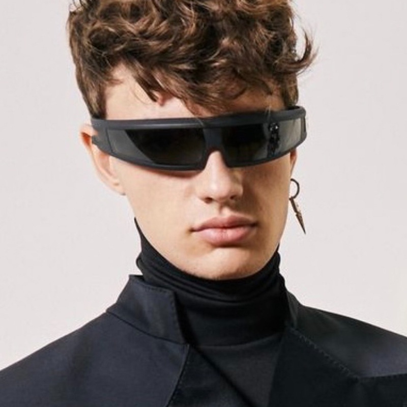 Fashion Unique Y2K Cycling Sunglasses Vintage Men Women Silver 2023 New