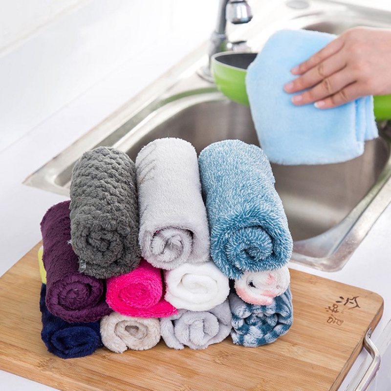 Kitchen Anti-grease Wiping Rags/ Household Super Absorbent Microfiber ...
