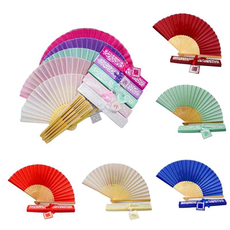 Handheld Paper Fans Multicolor Handheld Folded Fan Bamboo Colorful ...
