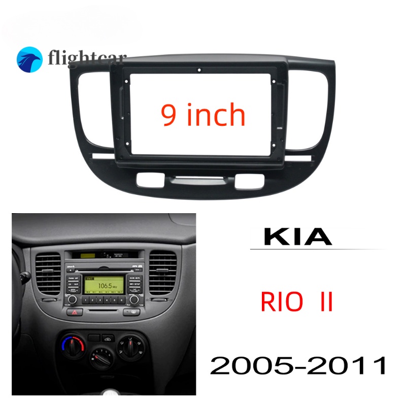 Flightcar 2din Stereo Panel Dash Board Fit for Kia Rio 2 2005-2011 9 ...