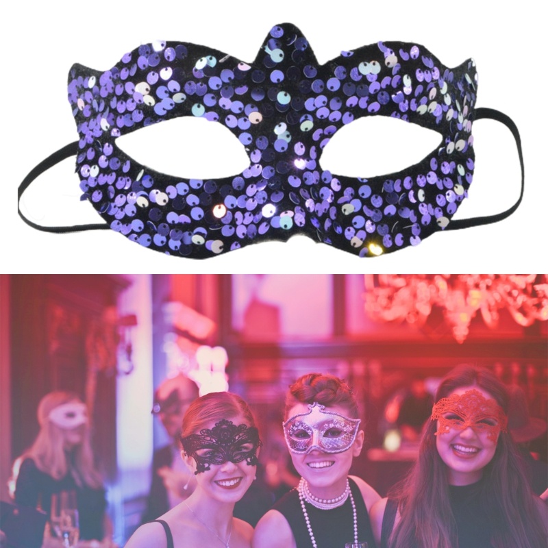 blg Masquerade Halloween Party Shiny Sequins for Carnivals Night Club ...