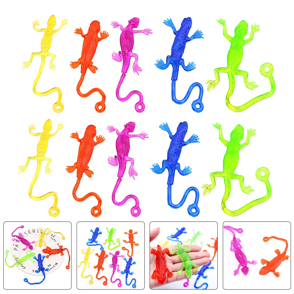 Sticky Toy Toys Lizard Stretchy Kids Lizards Party Gecko Hands ...