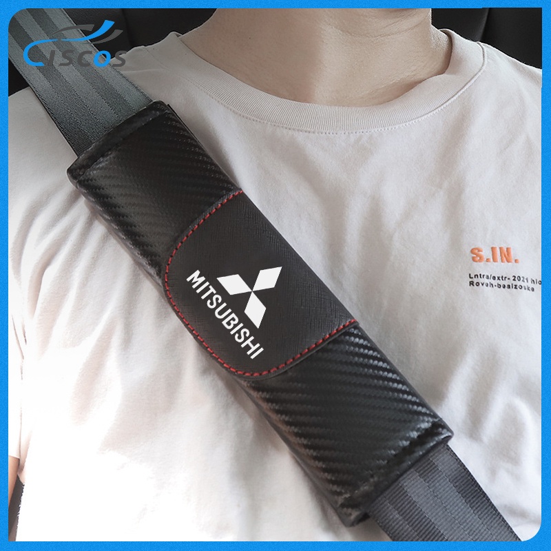 Ciscos Carbon Fiber Leather Car Seat Belt Cover Shoulder Pad Car ...