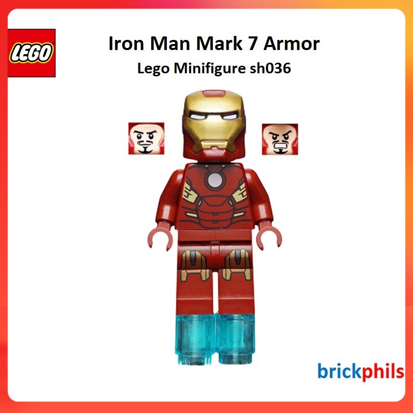 Lego Minifigure sh036 Iron Man Mark 7 Armor | Shopee Philippines