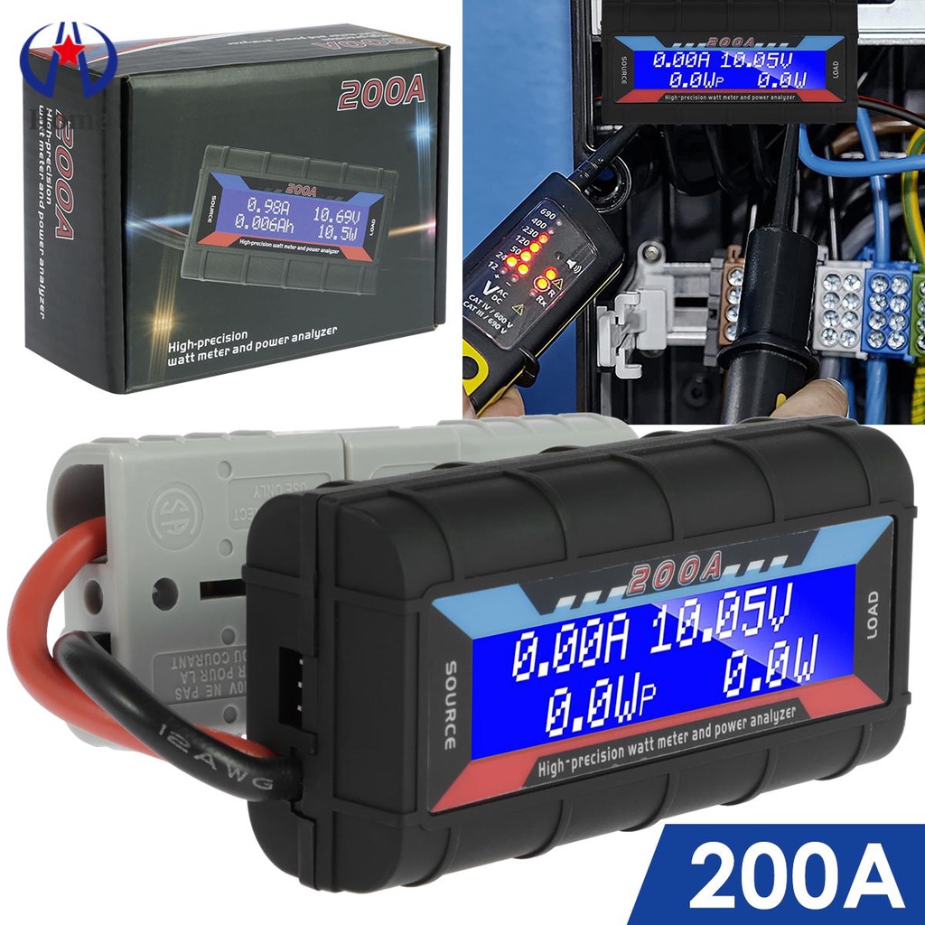 200A DC Digital Monitor Professional DC Battery Monitor Meter LCD Volt