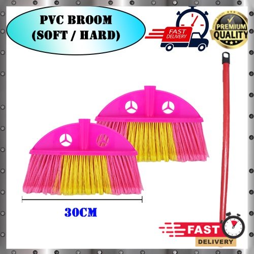 Pvc Soft Broom With Handle/Hard Broom Floor Sweeper/Soft/Hard Feather ...