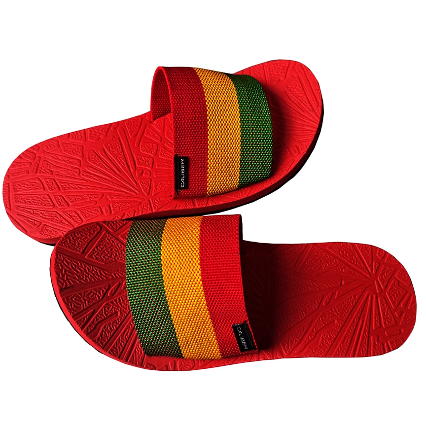 Quality footwear SLIBR003 slides strap rasta with red footstep for ...