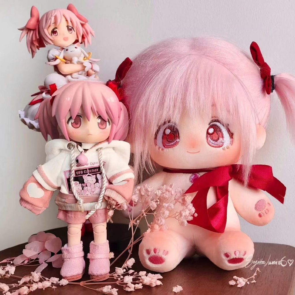 Good looking magic girl Xiaoyuan hands madoka20cm cotton doll online celebrity fried hair lovely birthday present