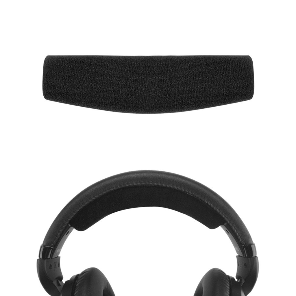 Geekria Velour Replacement Headband Pad Compatible with Sennheiser HD598  HD595 HD569 HD559 HD558 Game ONE PC360 PC373D Headphones (Black)