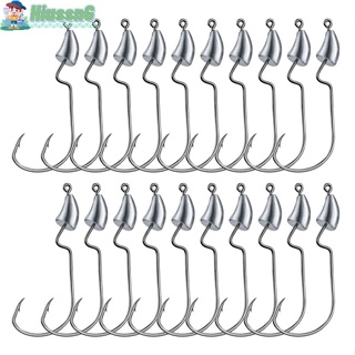 20pcs Fishing Hooks 1.75g 2.5g 3.5g Fishing Weighted Hooks Worm