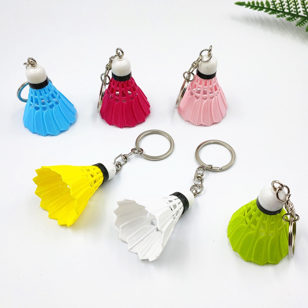 Creative Mini Badminton Keychain Cute Colorful Shuttlecock Key Ring