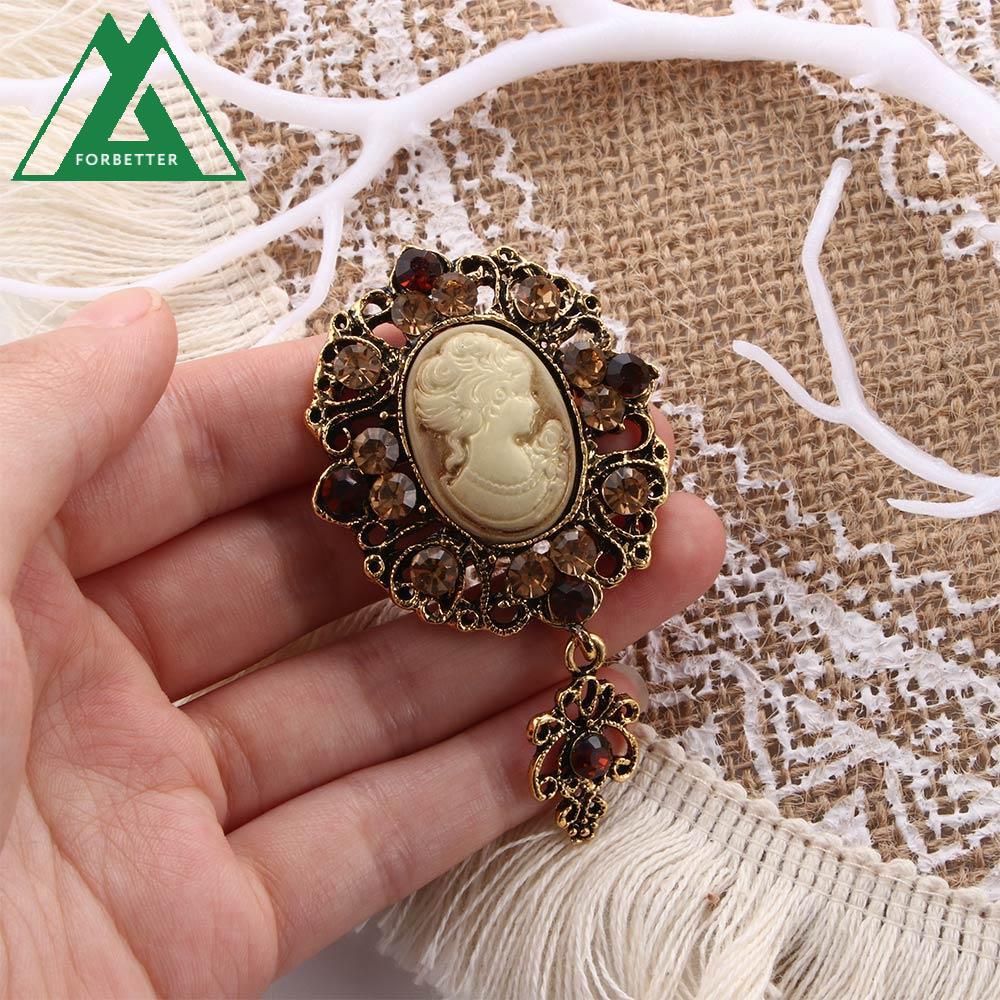 Vintage cameo pins top