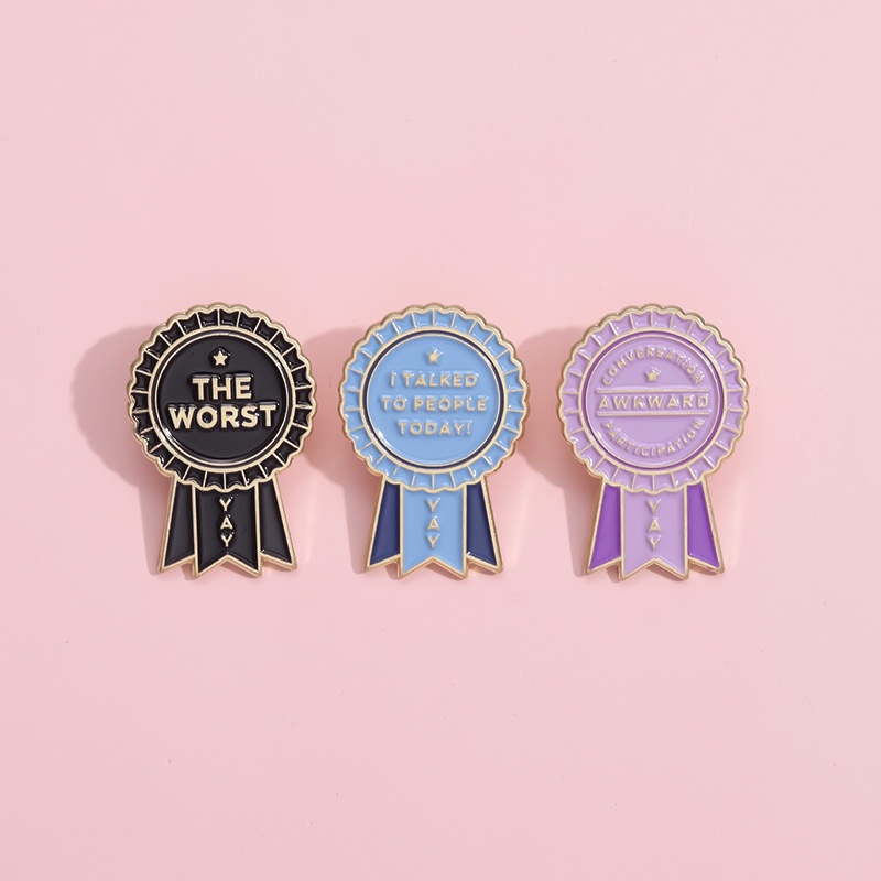 Creative Introvert Award Enamel Pins Brooches Quotes Inspirational