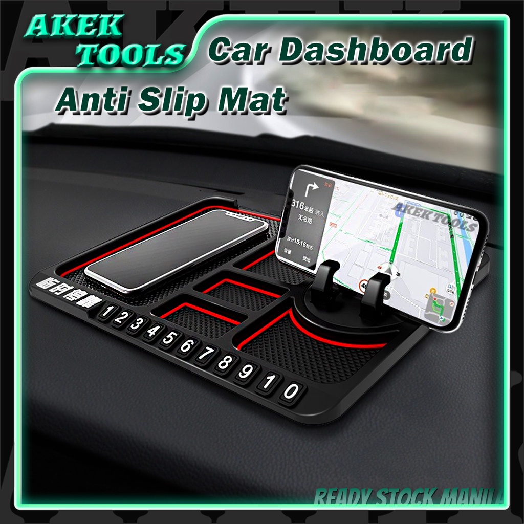 Car Dashboard Anti Slip Mat Pad Car Phone Stand Holder Keychain Glasses