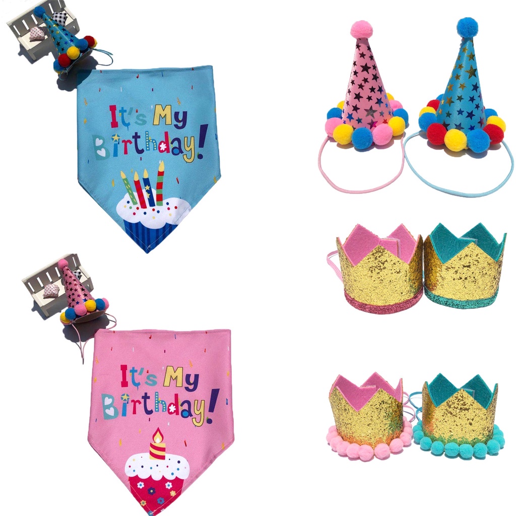 DOG Birthday Triangular Binder Dog Birthday Party Hat Pet Hat Dog ...