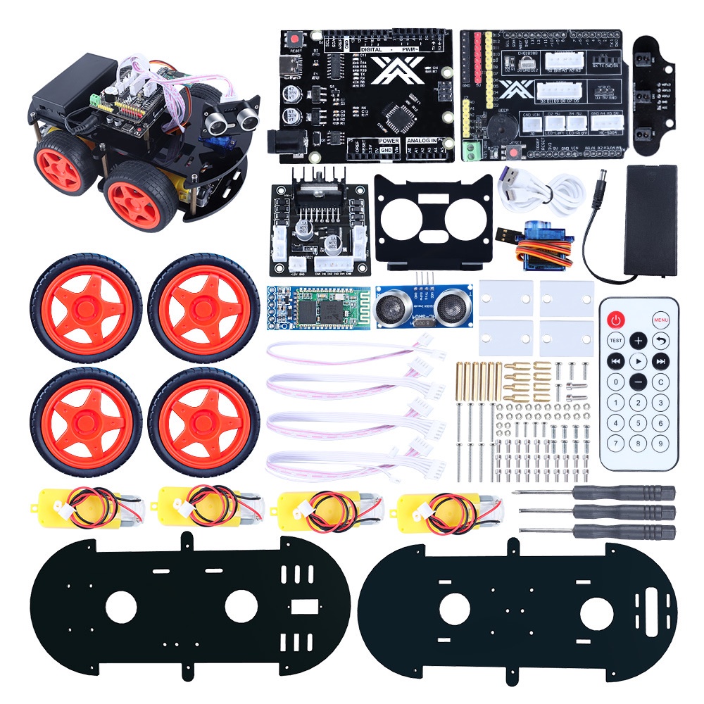 smart robot car kit 2wd remote control car compatible with arduino