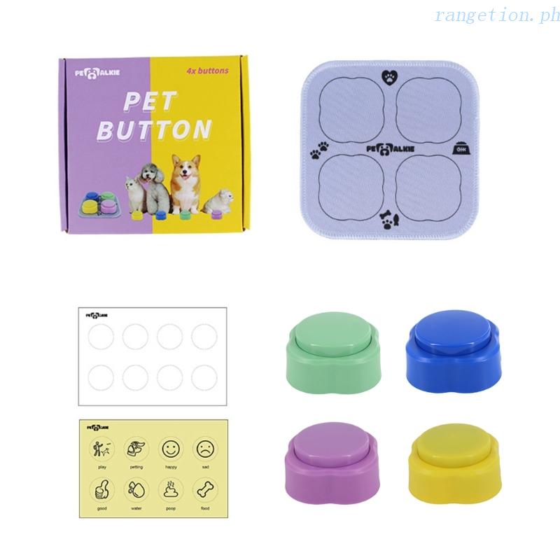 RAN 4 Pack Voice Recording Button Dog Button for Communication Pet ...