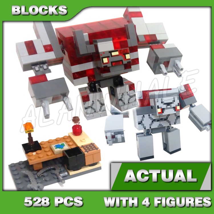 528pcs Minecraft Sandbox Game My World The Redstone Battle Golem ...