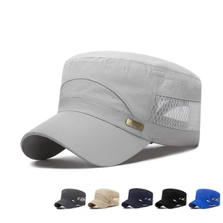 Quick Dry Military Hats For Men Summer Flat Top Baseball Caps Women Army  Cap *