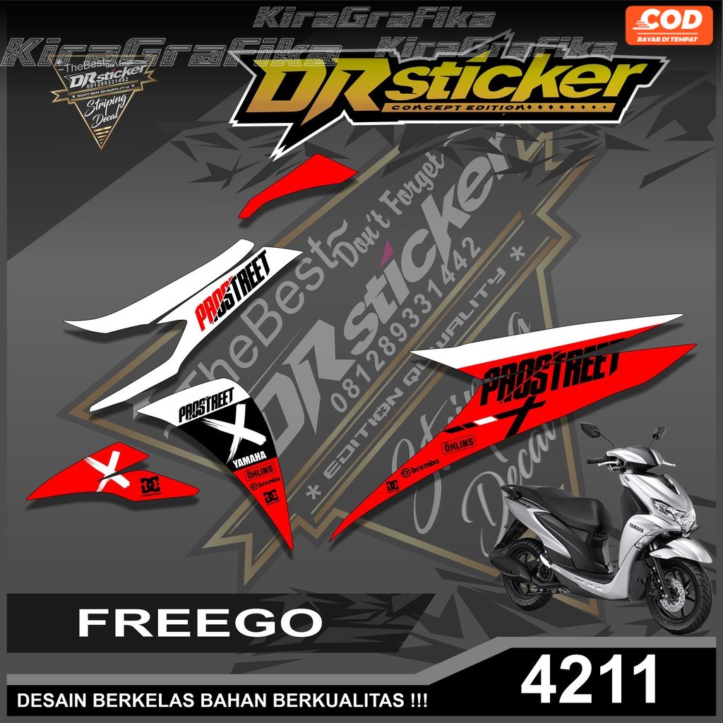 4211 Yamaha Freego Motorcycle Sticker Yamaha Freego Striping List ...