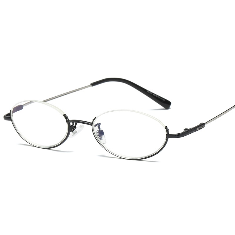 0 400 New anti blue light film metal ultra light memory inverted half frame on the reverse hanging wire pupil distance male and female reading glasses Shopee Philippines