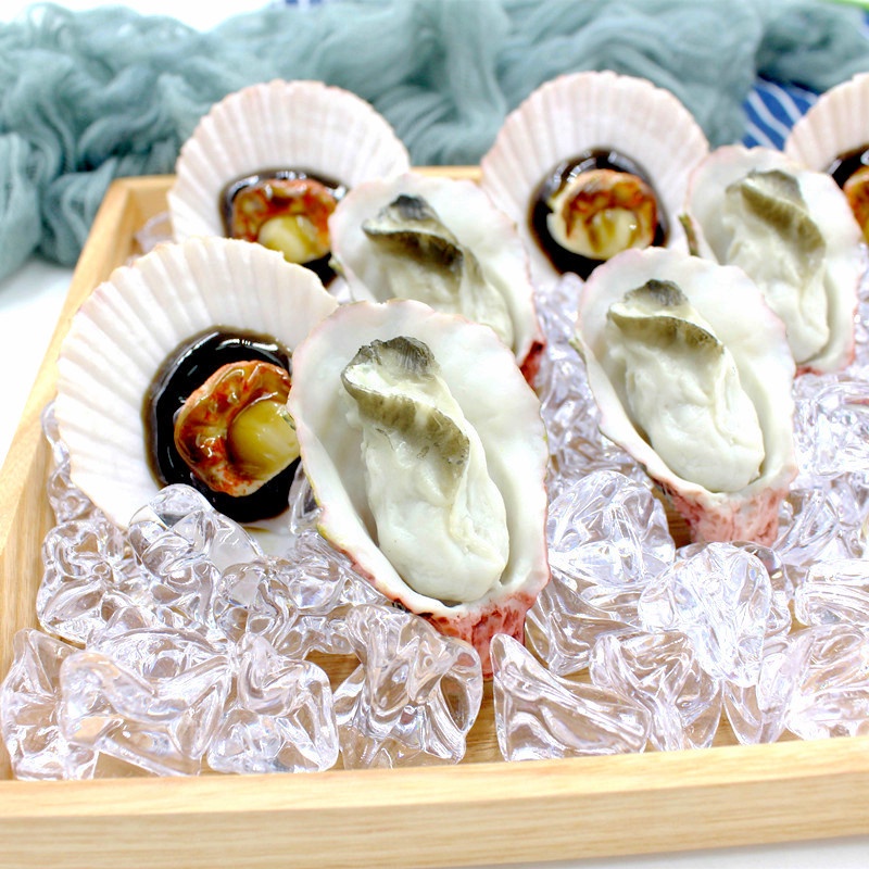 Fake Oysters Artificial Scallop Shellfish Seafood Model for Kitchen
