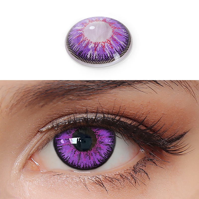 Graded 2pcs/1pair Cosplay Colored Contact Lenses Coloured Anime ...