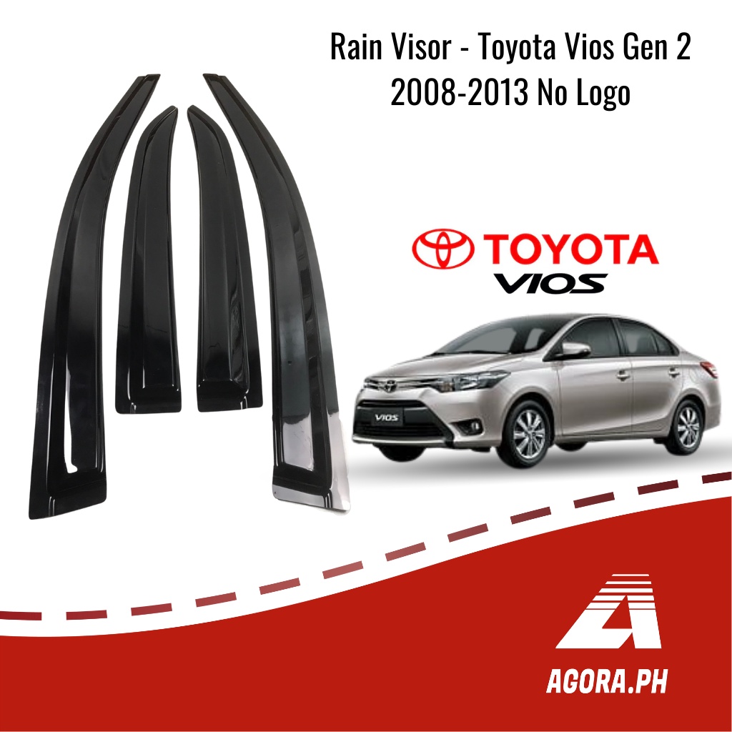 AP Rain Visor - Toyota Vios Gen 2 2008-2013 No Logo Window Guard OEM ...