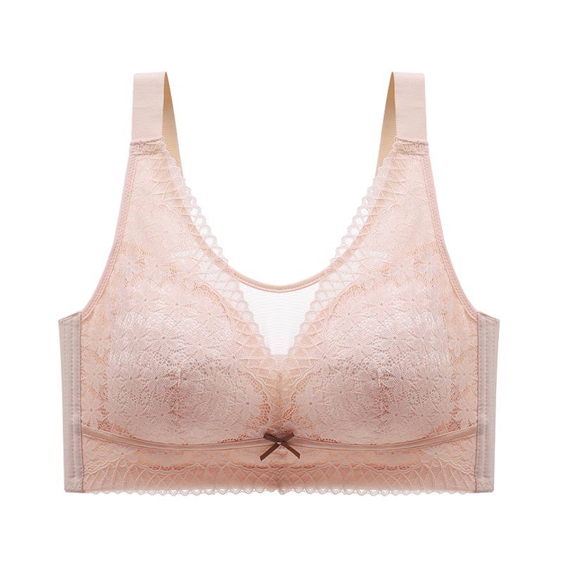 100kg Wireless Large Size Underwear Big Breasts Look Small Thin Bras